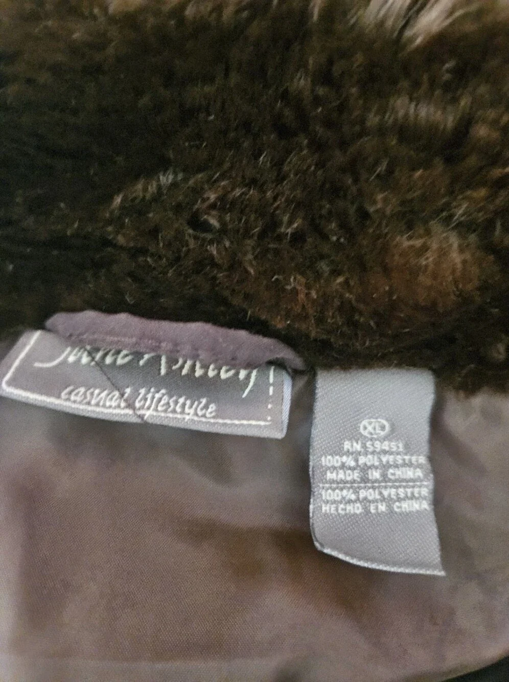 Jane Ashley Faux Fur Puffer Vest XL - Picture 4 of 4